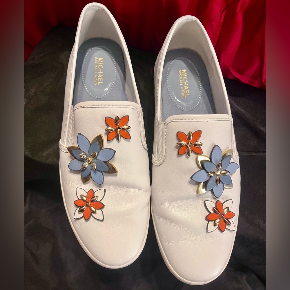 MICHAEL Michael Kors White Floral Sneakers